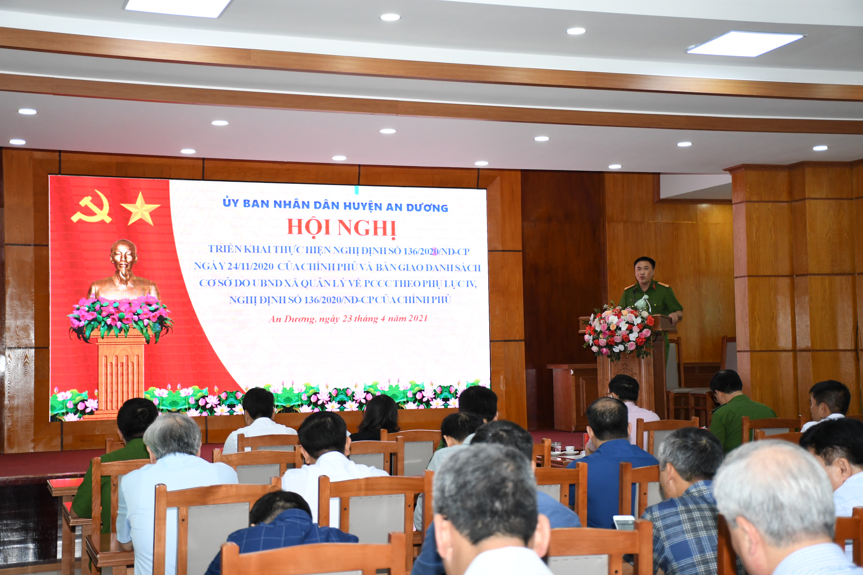 Huyện An Dương: Triển khai nghị định 136 của Chính phủ và bàn giao danh sách cơ sở do UBND xã quản lý